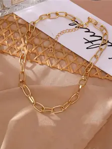 Jewels Galaxy Gold-Plated Link Necklace