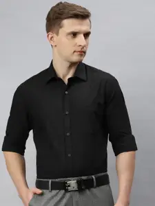 Arrow New York Men Black Slim Fit Solid Formal Shirt