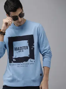 Roadster Men Blue Printed Sweatshirt