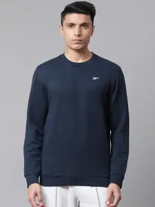 Reebok Men Navy Blue Solid Sweatshirt