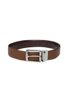 Louis Philippe Men Tan Brown Reversible Leather Belt