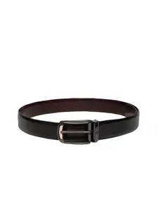 Louis Philippe Men Brown & Black Solid Reversible Leather Belt