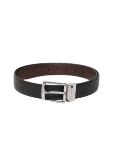 Louis Philippe Louis Philippe Men Black & Brown Solid Reversible Leather Belt