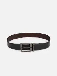 Louis Philippe Men Black & Brown Reversible Leather Belt