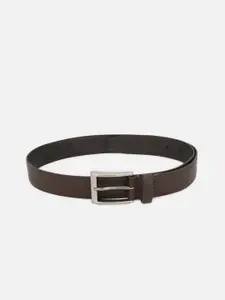 Louis Philippe Men Brown Solid Leather Belt