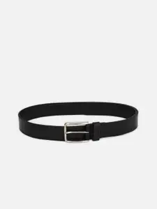 Louis Philippe Men Black Solid Leather Belt