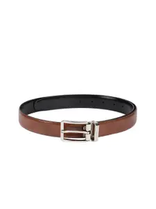 Louis Philippe Men Black & Tan Brown Reversible Leather Belt