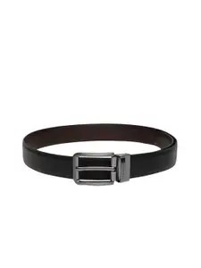 Louis Philippe Men Brown Textured Leather Reversible Belt