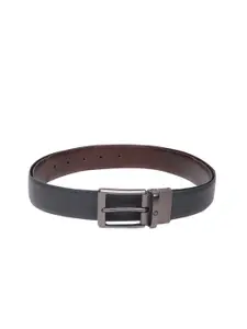 Louis Philippe Men Textured Reversible Leather Belt