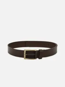 Louis Philippe Men Brown Textured Leather Belt