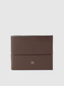 WROGN Men Brown Solid Two Fold Wallet