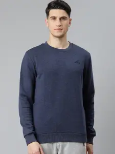 Alcis Men Navy Blue Brand Logo Pullover Sweatshirt