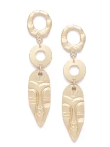 DIVA WALK EXCLUSIVE Gold-Plated Handcrafted Tribal Drop Earrings