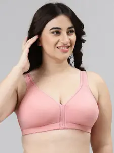 Enamor Pink Non-Wired Non Padded High Coverage Everyday Tshirt Bra F024
