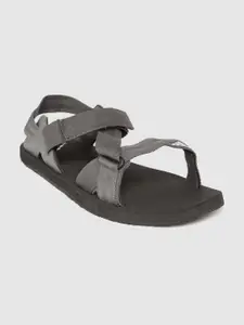 ADIDAS Men Charcoal Grey Avior 2.0 Sports Sandals