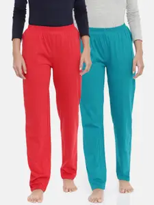 zebu Women Pack of 2 Solid Lounge Pants