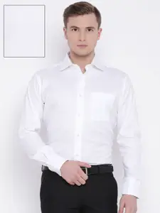 Raymond Men White Contemporary Fit Solid Formal Shirt