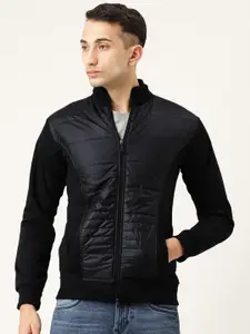 Campus Sutra Men Black Solid Bomber Jacket