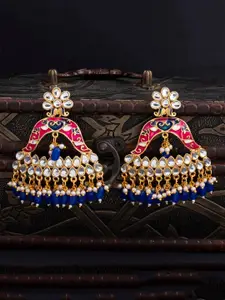 Sukkhi Gold-Plated & Pink Classic Chandbalis