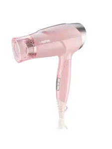 NOVA Pink Premium Silky Shine Hot & Cold Foldable NHP 8202 Hair Dryer