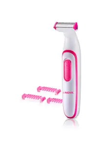 NOVA Women White & Pink NL 511/04 Sensi-Trim Touch Trimmer