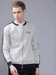 The Indian Garage Co Men Grey Melange Solid Sweatshirt