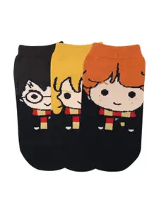 Balenzia Men Pack of 3 Ankle-Length Harry Potter Character Socks