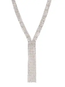 RICHEERA Women Silver-Plated Beaded Tasselled Necklace