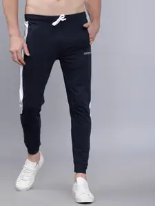 The Indian Garage Co Men Navy Blue Solid Slim-Fit Joggers
