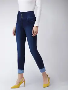Miss Chase Women Navy Blue Skinny Fit High-Rise Clean Look Jeans