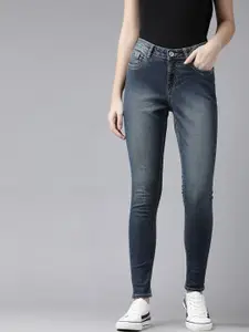 Roadster Women Navy Blue Skinny Fit Mid-Rise Clean Look Stretchable Jeans