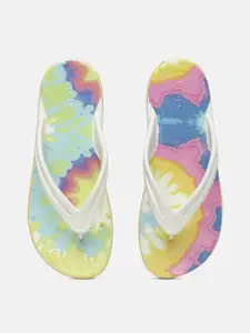 Crocs Women Multicoloured Tie Dye Printed Thong Flip-Flops