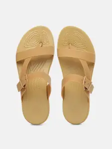 Crocs Tulum Women Tan Brown Solid Slip-On