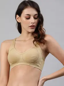 Van Heusen Nude-Coloured Solid Non-Wired Non Padded T-shirt Bra
