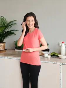 Van Heusen Women Crew Neck Short Sleeve Lounge T-Shirt