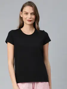 Van Heusen Women Crew Neck Short Sleeve Lounge T-Shirt