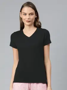 Van Heusen Women V-Neck Short Sleeve Lounge T-Shirt