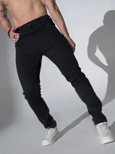 Hubberholme Men Black Slim Fit Mid-Rise Clean Look Stretchable Jeans