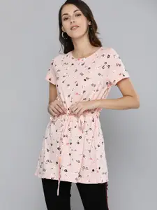 Chemistry Women Pink Printed Round Neck T-shirt