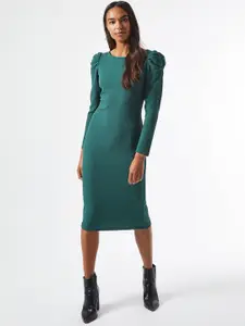 DOROTHY PERKINS Women Teal Blue Solid Bodycon Dress