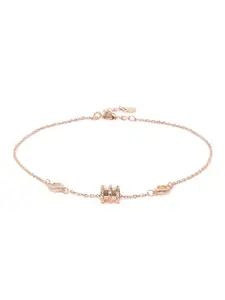GIVA Woman 925 Sterling Silver Rose Gold Plated Reel Anklet