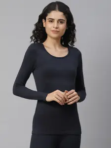 Marks & Spencer Women Navy Blue Solid Thermal Top