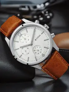 Titan Men White Analogue Watch