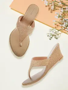 Mochi Women Gold-Toned Embellished Heels