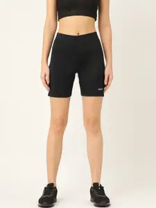 Sweet Dreams Women Black Solid Sports Shorts