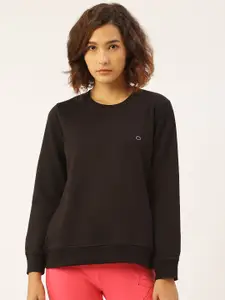 Sweet Dreams Women Black Solid Sweatshirt
