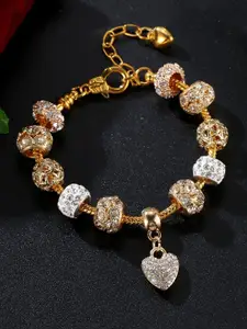 Yellow Chimes Gold-Plated Handcrafted Charm Bracelet