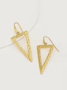 Carlton London Gold-Plated Triangular Drop Earrings