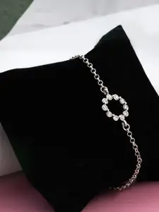 Estele Silver Rhodium-Plated Handcrafted Wraparound Bracelet