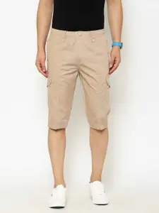 SAPPER Men Brown Solid Cargo Shorts